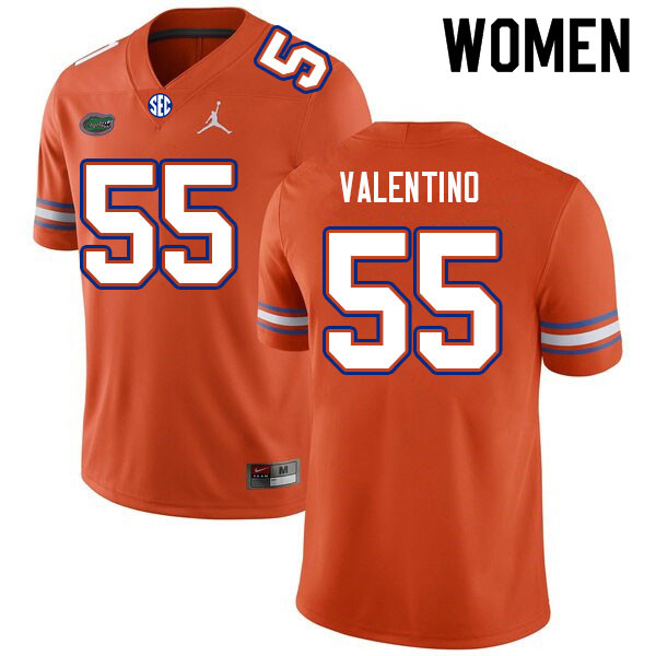 Women #55 Antonio Valentino Florida Gators College Football Jerseys Sale-Orange